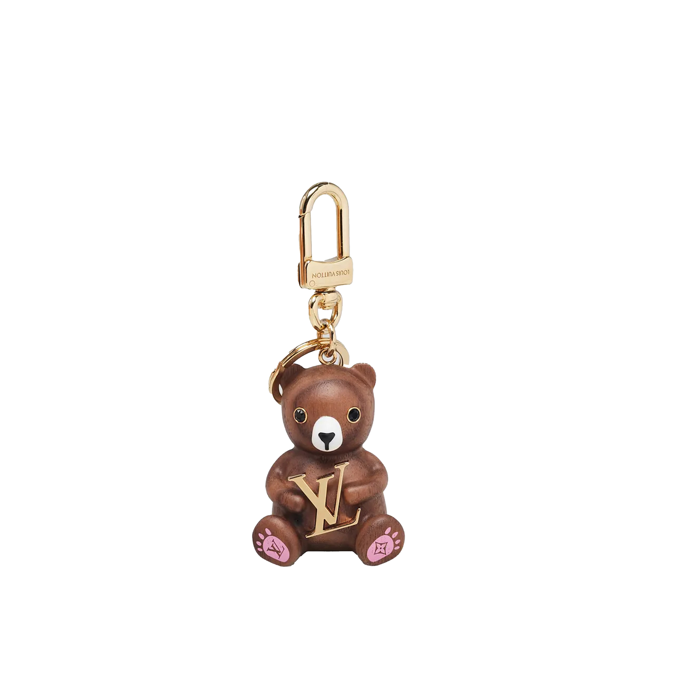 LOUIS VUITTON LV BROWN ROSEWOOD TEDDY BEAR KEYRING AND BAG CHARM M01360